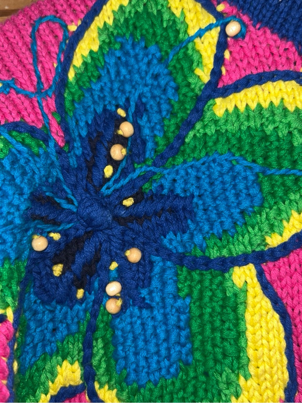 Lilly Pulitzer Vibrant Butterfly Colorblock Cardigan - Vintage 1980/90s - Picture 5 of 9